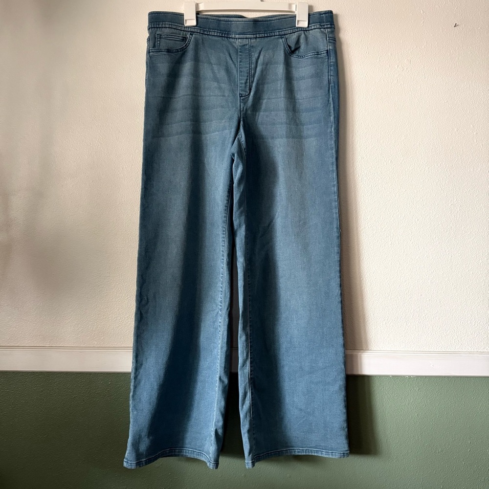 NWT Pure Jill Denim Wide-Leg Lake Vaughn Wash Jeans